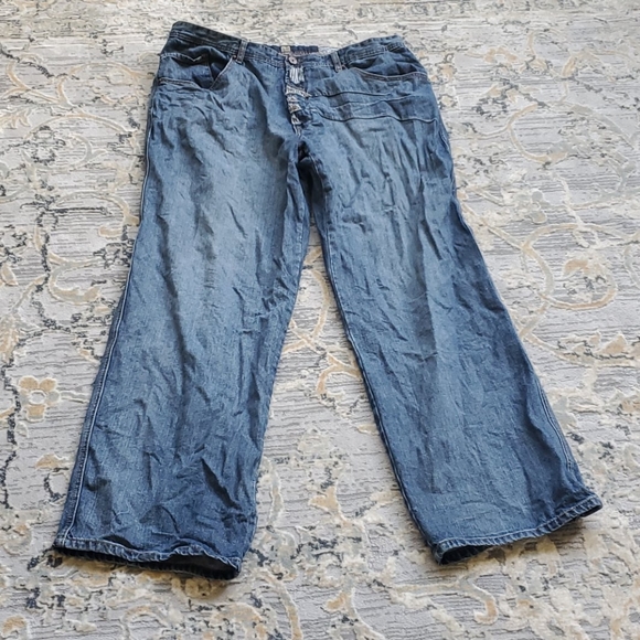 SOLD!! GIRBAUD Men's Baggy Retro Jeans - Size 38 - Picture 1 of 9